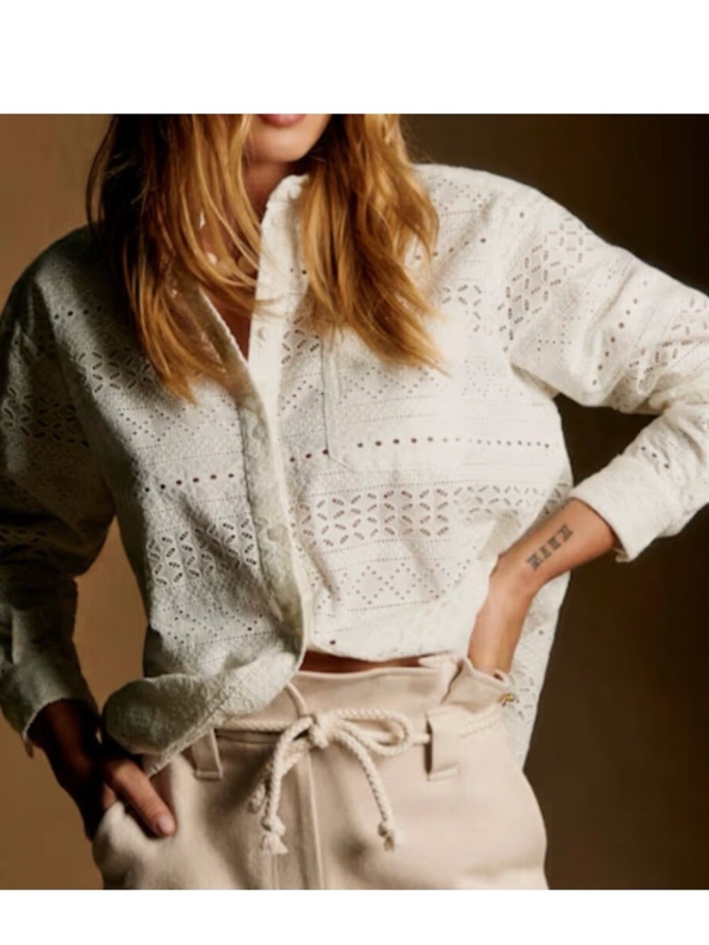 NWOT - Sezane Embroidered Max Shirt - size 40